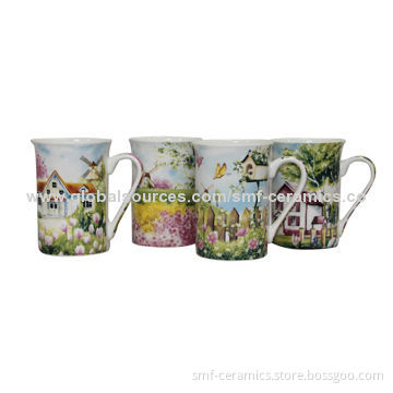 9oz Ceramic Mugs, Marble Design, Suitable for Tea or Coffee